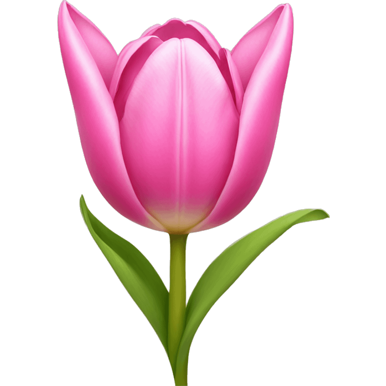 Pink tulips with a bow emoji