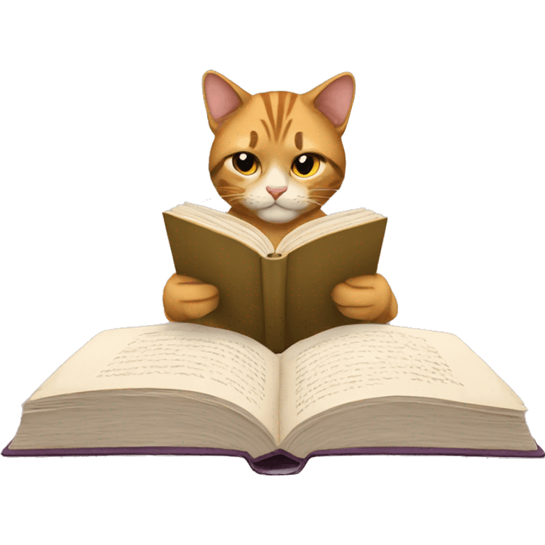 Cats reading books emoji