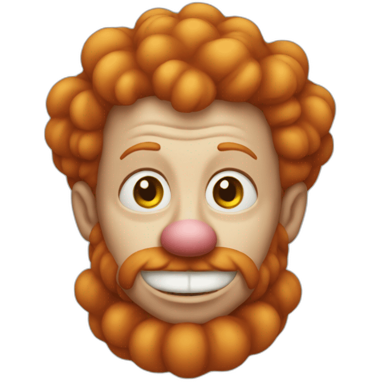 ginger clown without beard emoji