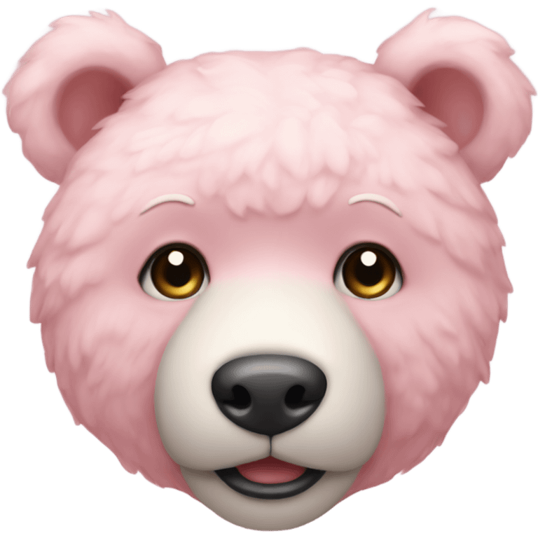 pastel pink teddy bear emoji