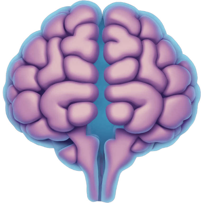 The silhouette of the brain, HORMONES, is associated with purity and medicine. emoji