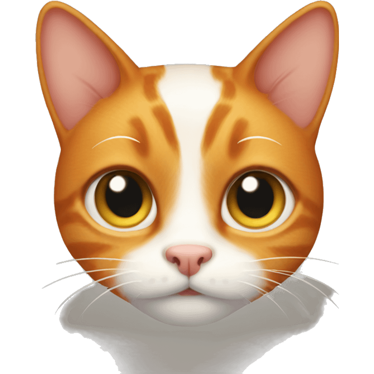 Ginger cat with big cute eyes emoji