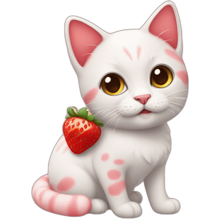 Cute cat that looks like strawberry emoji