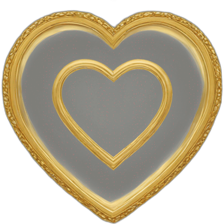 fancy gold heart frame emoji