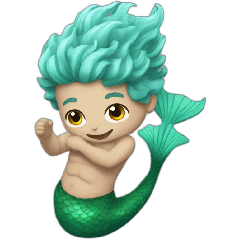 beautiful merman emoji