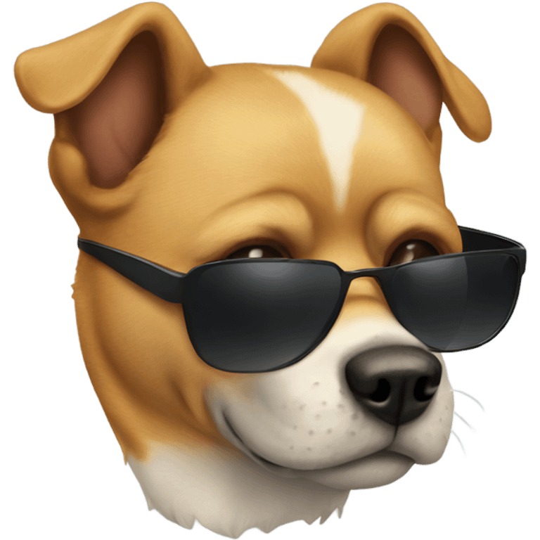 Dog with sunglasses  emoji