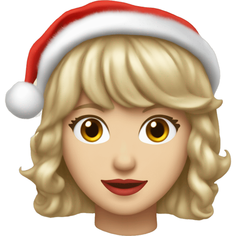 taylor swift with santa hat emoji