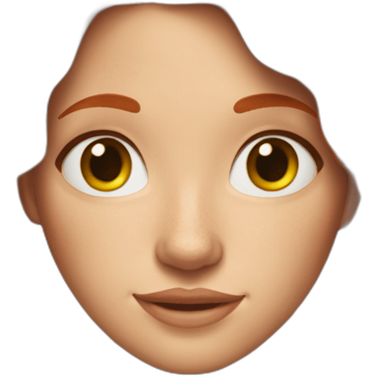 Redhead woman freckles Long hair Center parting emoji