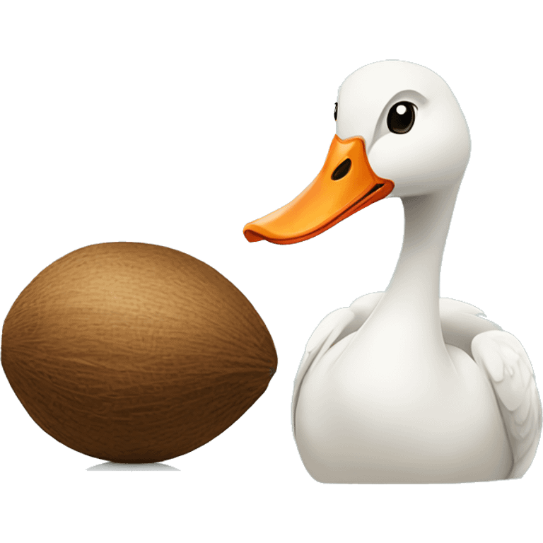 Goose and a coconut emoji