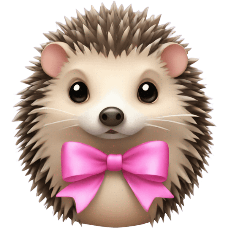 hedgehog with pink bows emoji