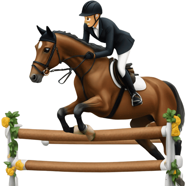 Show jumping horse emoji