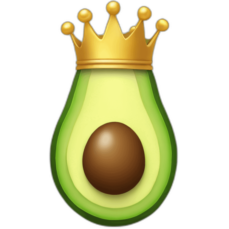 Avocado whit a crown emoji