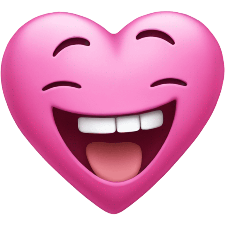 Pink heart laughing  emoji