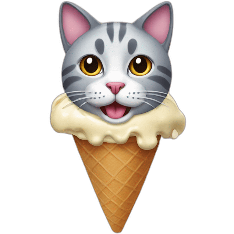 Cat Ice cream emoji