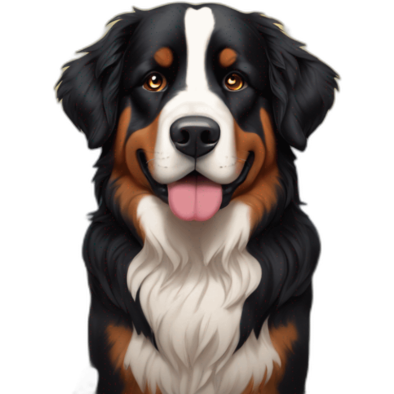 bernese mountain dog sunset mountain emoji