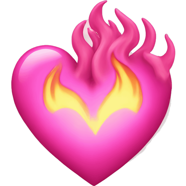 Pink heart fire emoji