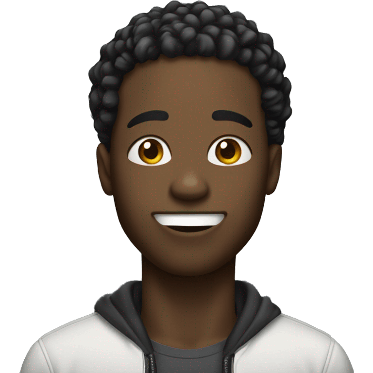 Black man with his tongue out emoji