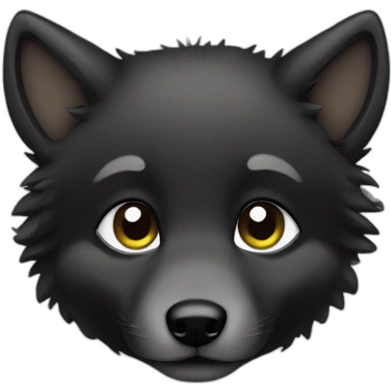 baby black Wolf emoji