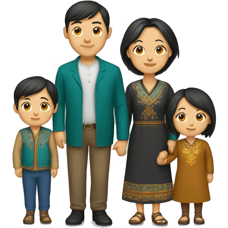 Kazakh family emoji