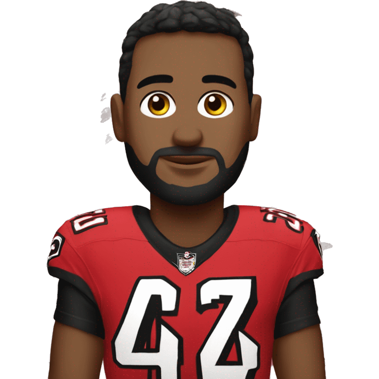 Logan wearing a Atlanta falcons jersey emoji