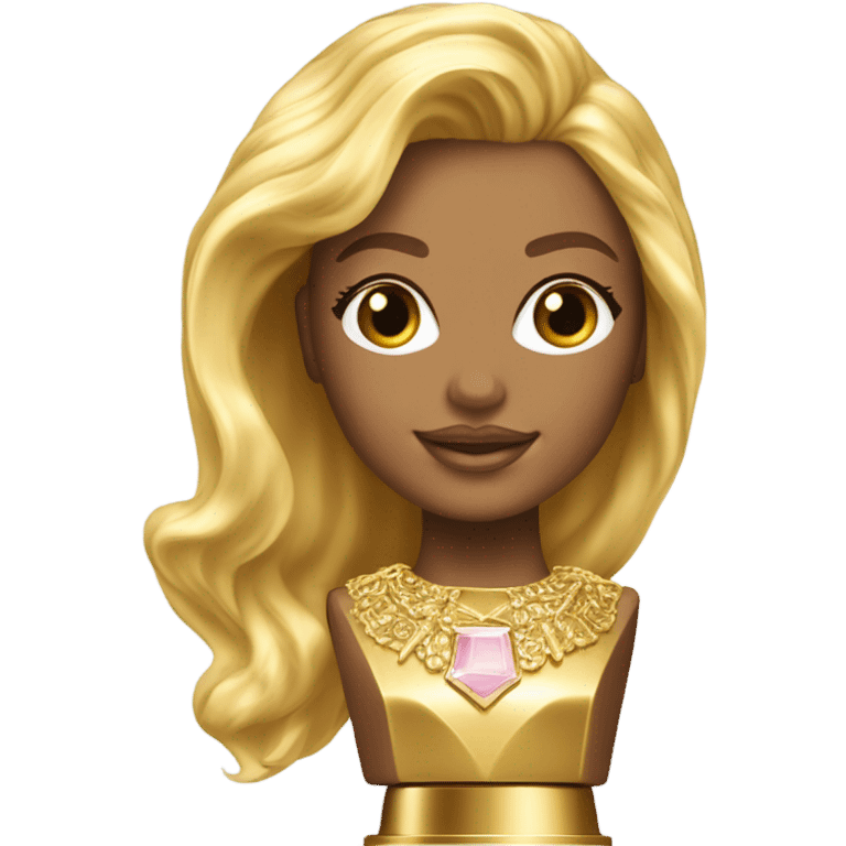 Golden Barbie trophy  emoji