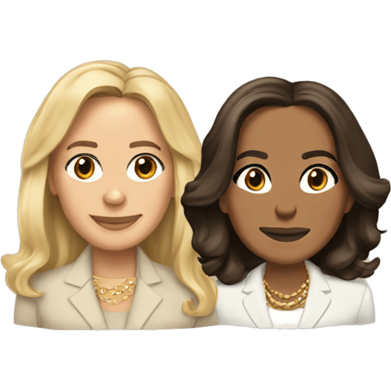 Kamala harris and princess blonde couple  emoji