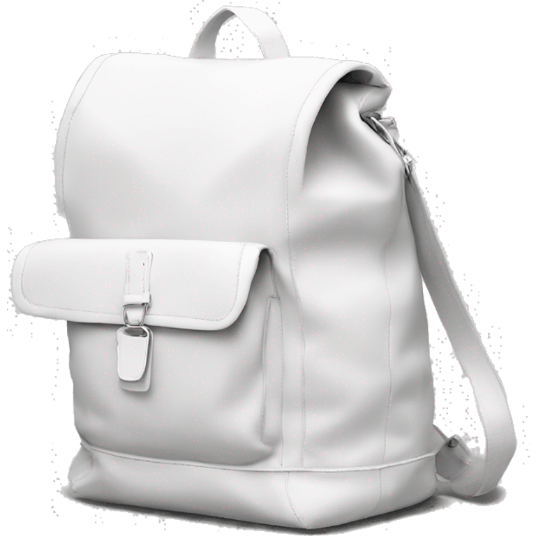 all white shoulder gym bag, white strap emoji