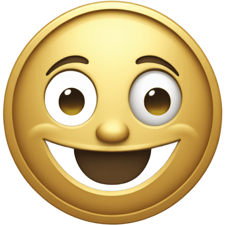 Smiling coin emoji