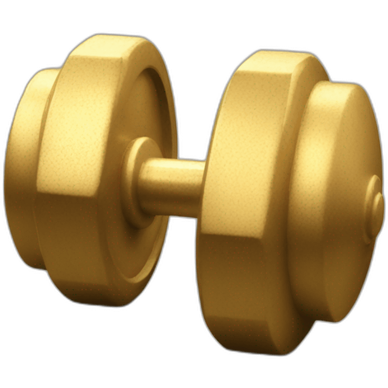 Golden dumbell emoji