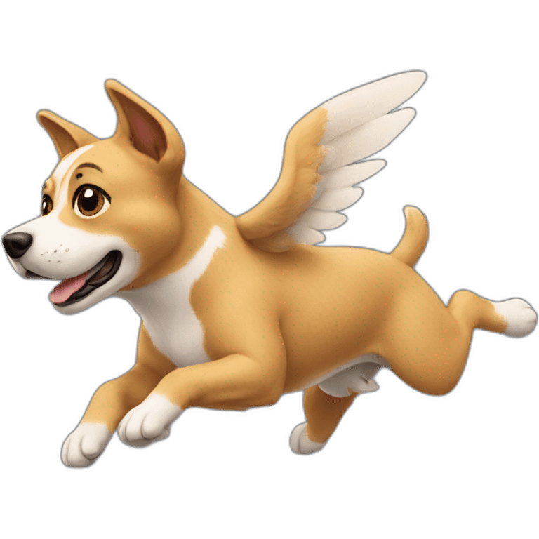 dog flying emoji