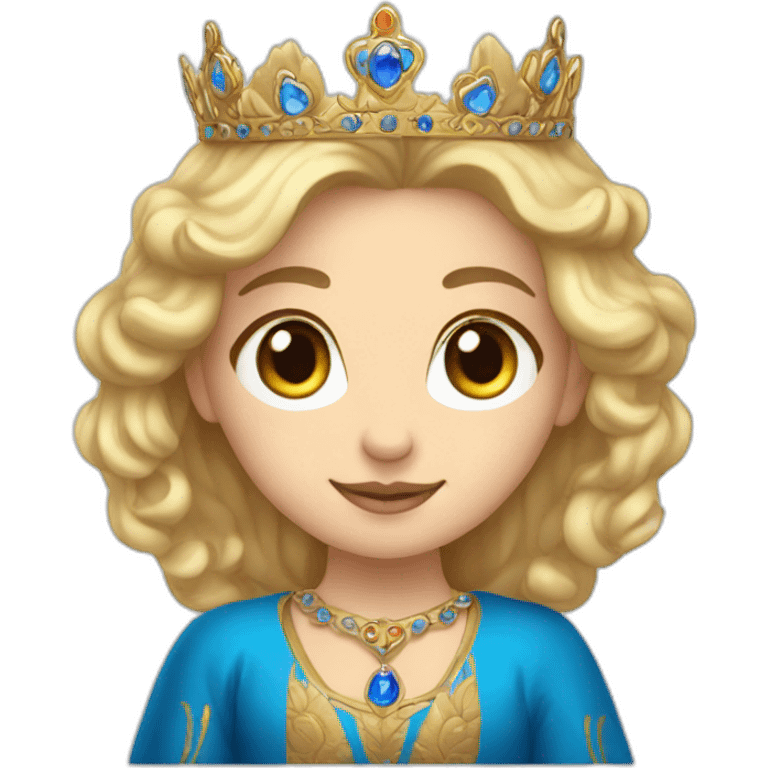 armenian princess with crown with light hair and blue eyes emoji