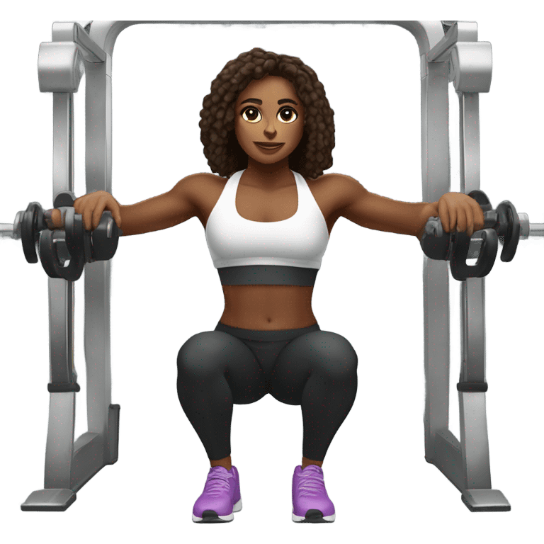 Khalyn on the squat machine slim thick build emoji