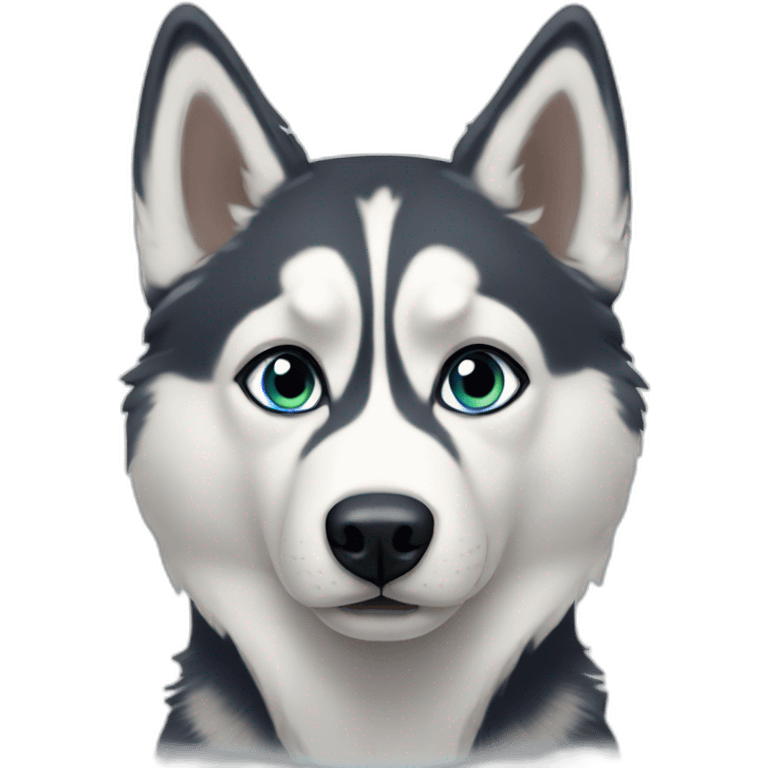 Husky eyes blu emoji