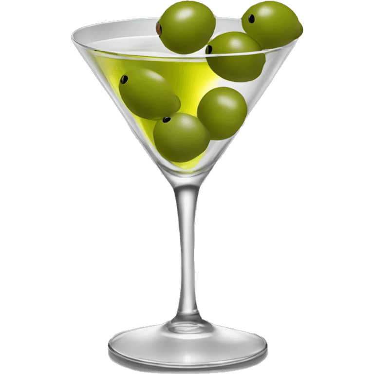 Clear martini with 3 small olives lm  emoji