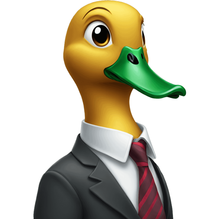 duck with a tie emoji