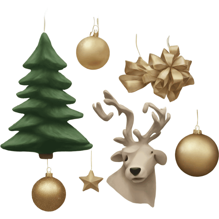 Neutral Christmas decor  emoji