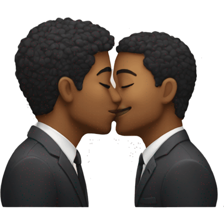 Gay couple kiss emoji