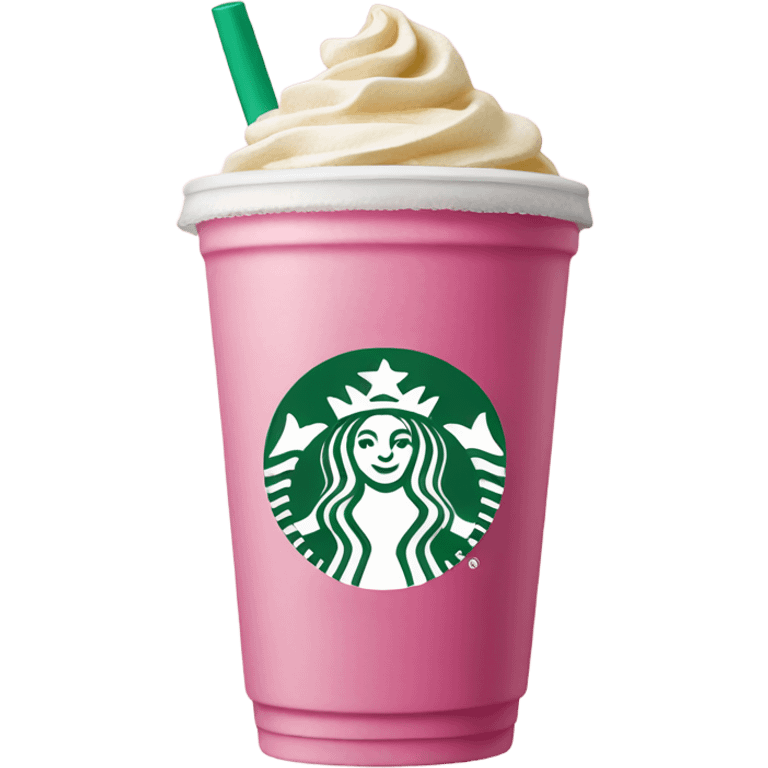 Pink Starbucks drink emoji