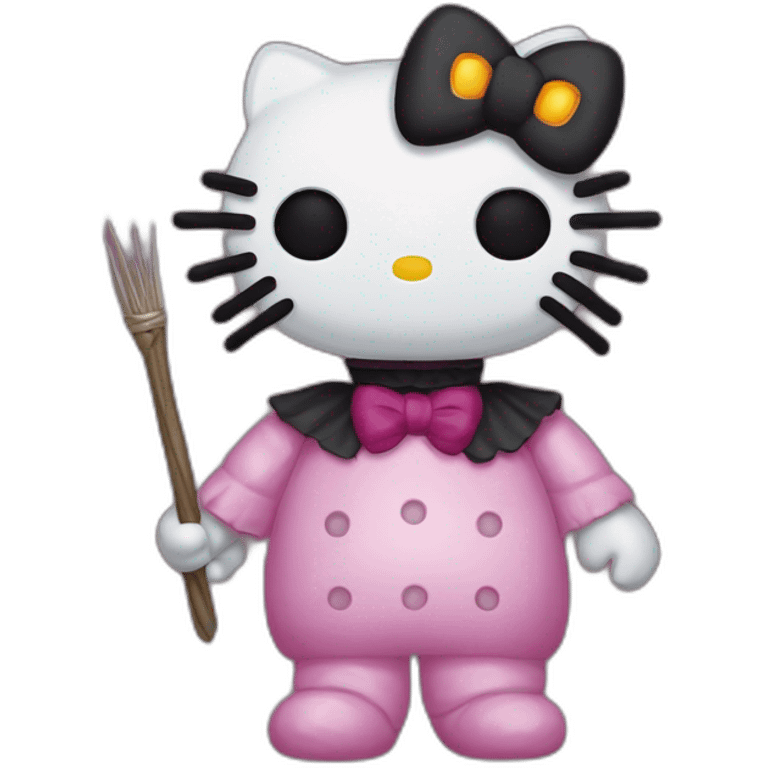 terrifying hallowen hello kitty emoji