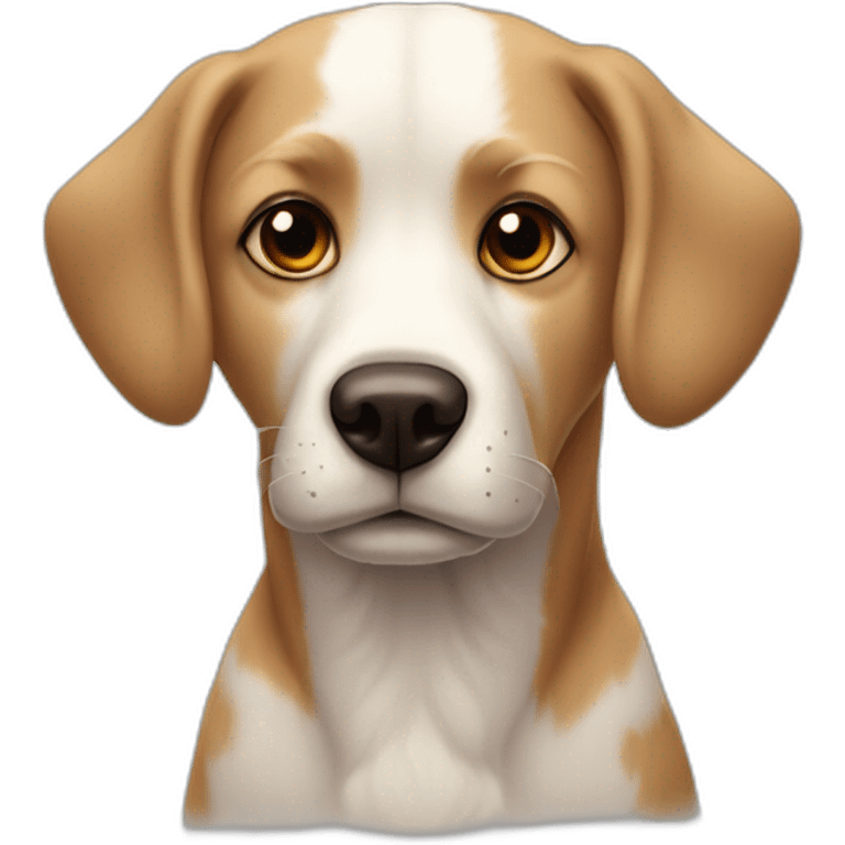 Chien avec des coeurs à la place des yeux emoji