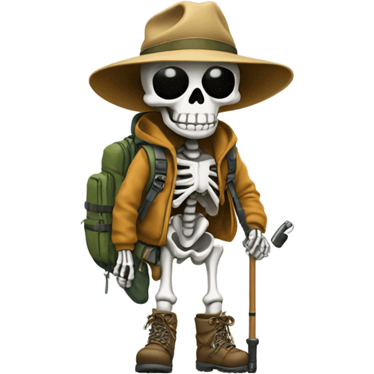 Outdoorsman skeleton  emoji