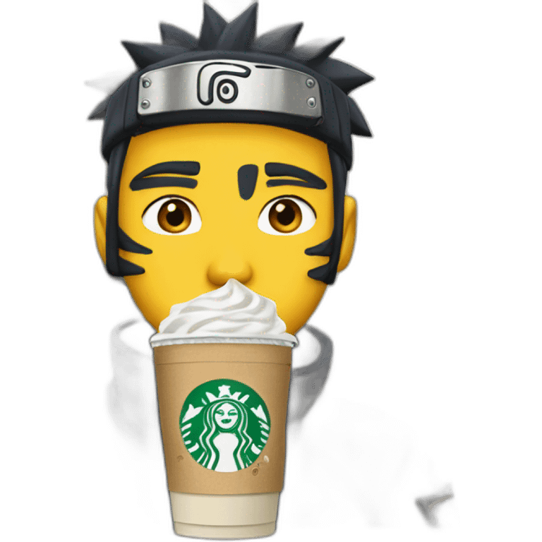 naruto drinks starbucks emoji