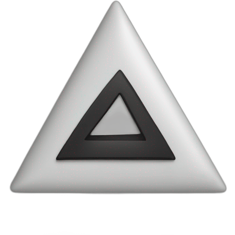 White and black triangle with the numbers 6 6 7 on each side emoji