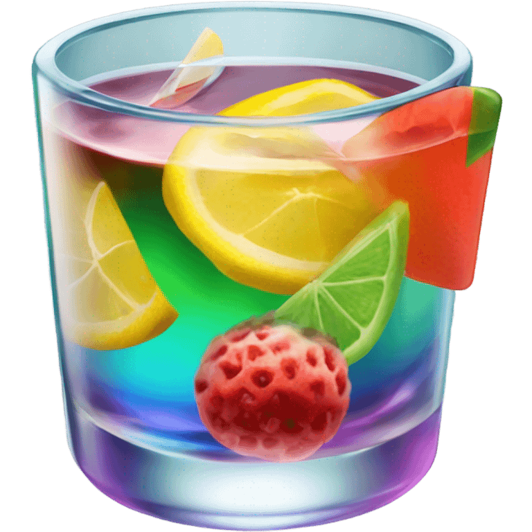 Inside the cocktail, working emoji