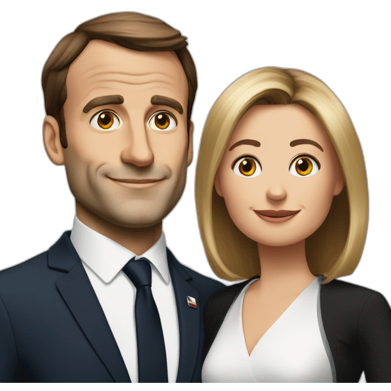 Macron et brigitte. emoji