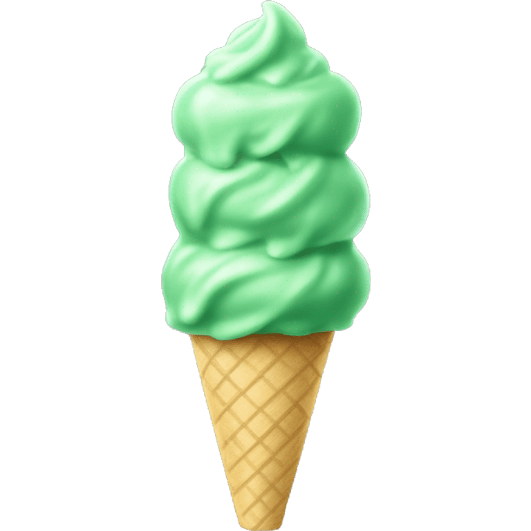 un helado verde menta emoji