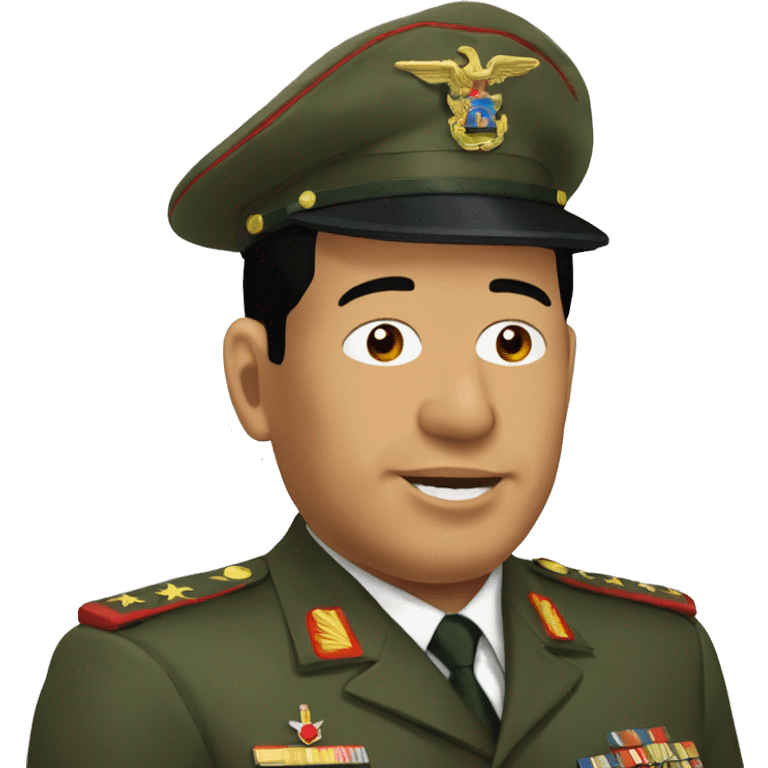 Hugo Chávez con boina militar  emoji