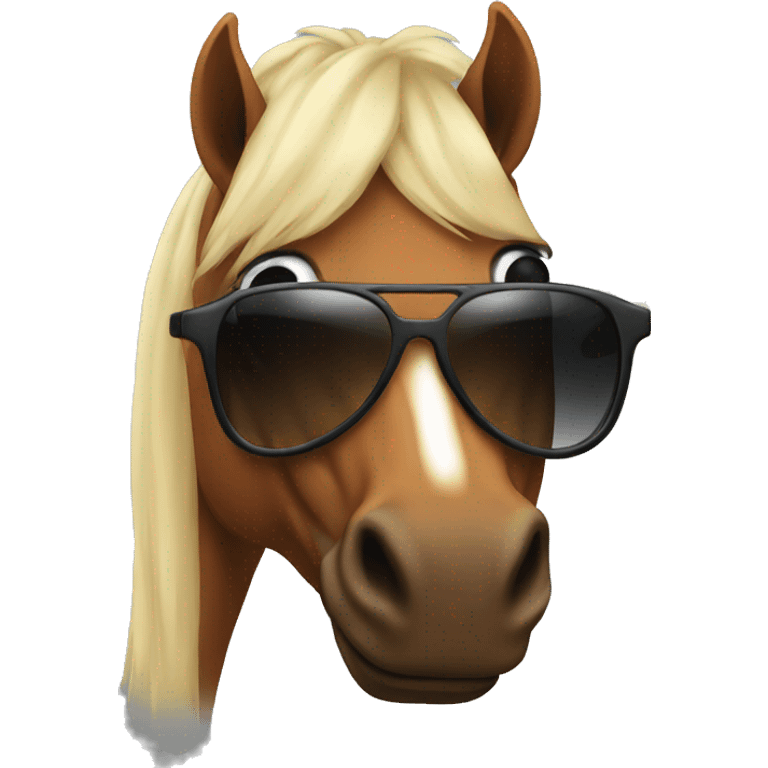 horse with sunglasses  emoji