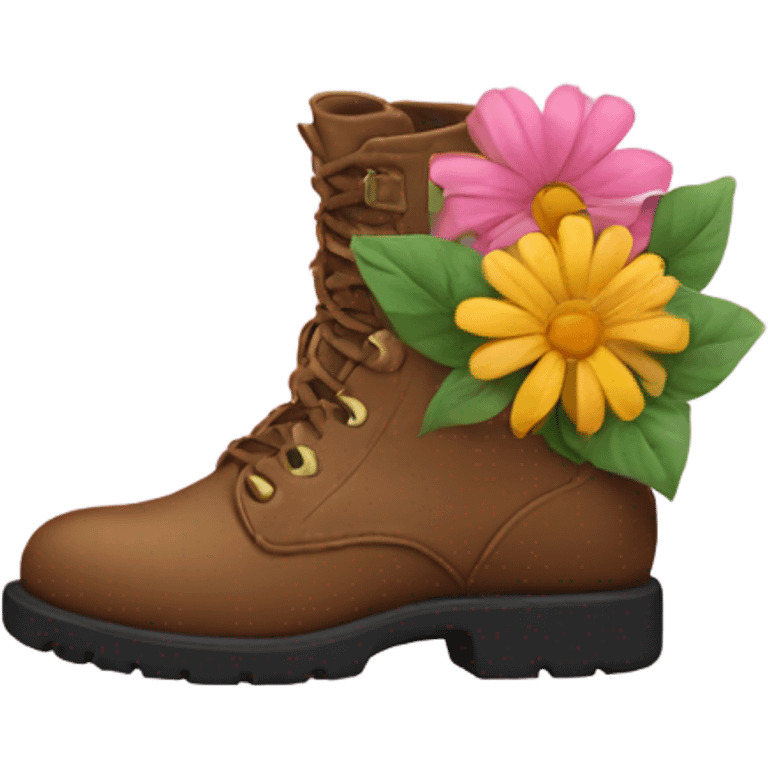 boots with flowers inside emoji