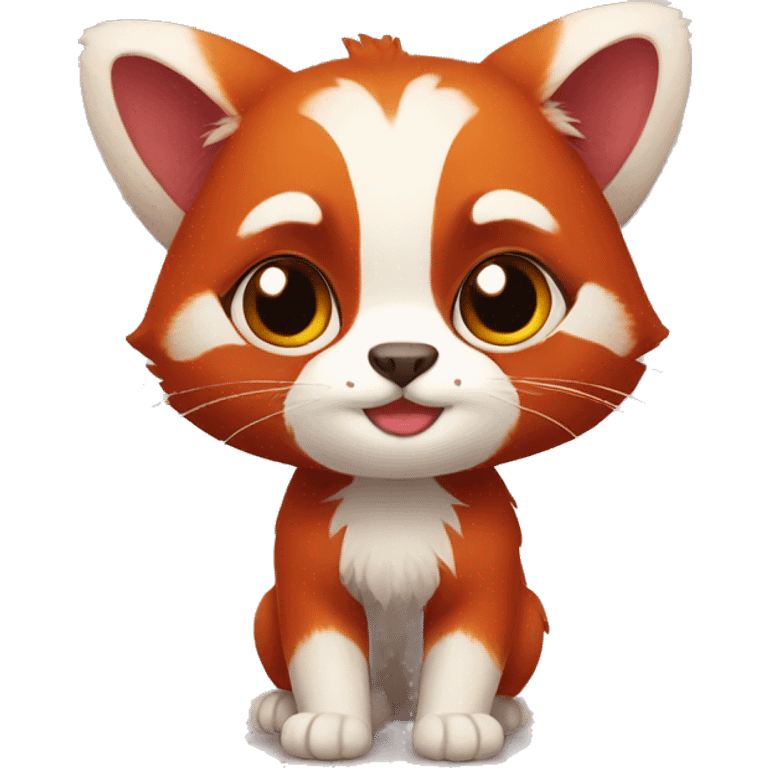 cute red-panda-cat-hybrid emoji